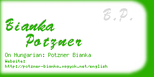 bianka potzner business card